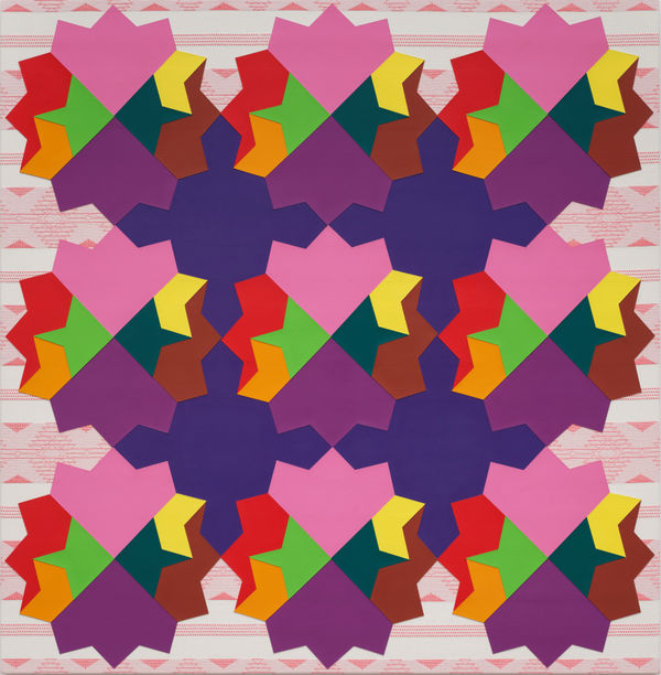 Zhao Yao A Painting of Thought I-483, 2024 - 2025 Acrylic on found fabric 180 x 176 cm