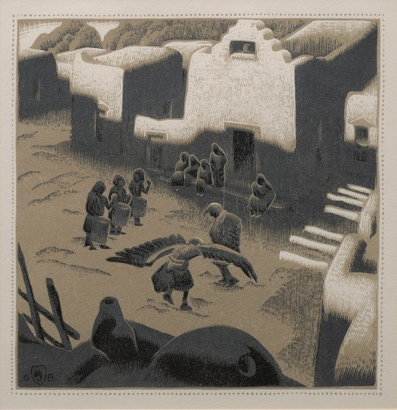 Gustave Baumann, An Eagle Ceremony at Tesuque Pueblo, d. 1932