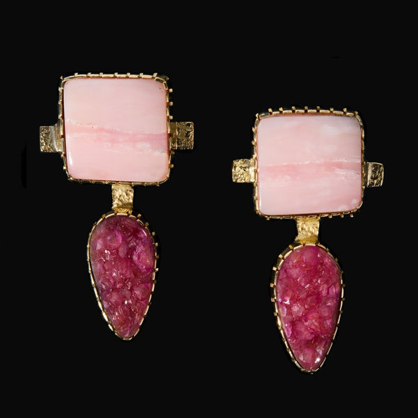 Yazzie Johnson and Gail Bird, Earrings, d. 2025