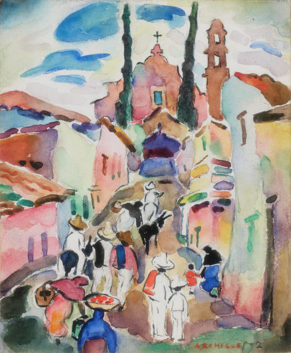 Alice Schille, Indian Church at Cuernavaca, Mexico, d. 1923