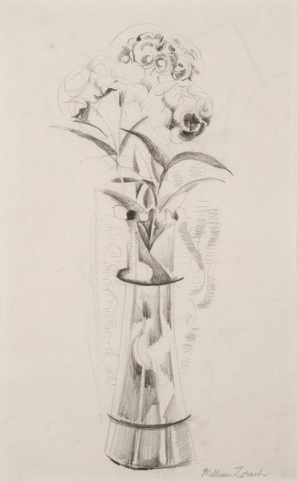 William Zorach Still-Life, d. 1918 10 1/2 x 6 1/2 inches