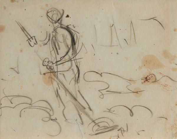 George Luks, Figure with Long Pole