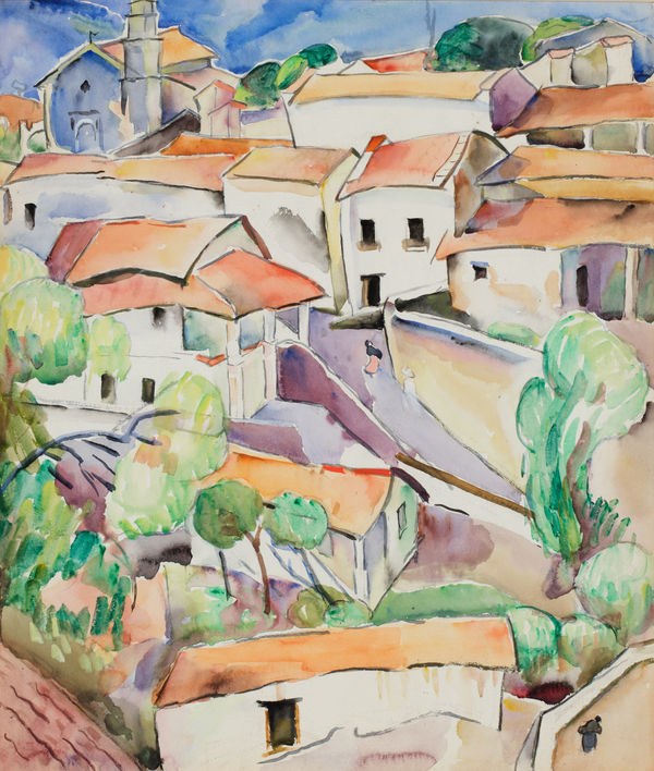 Alice Schille, Rooftops, Mexico, d. 1920