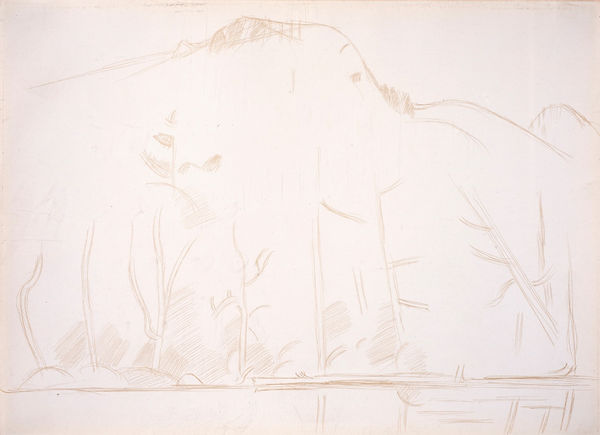 Marsden Hartley, Hills by a Lake #2, d. 1990