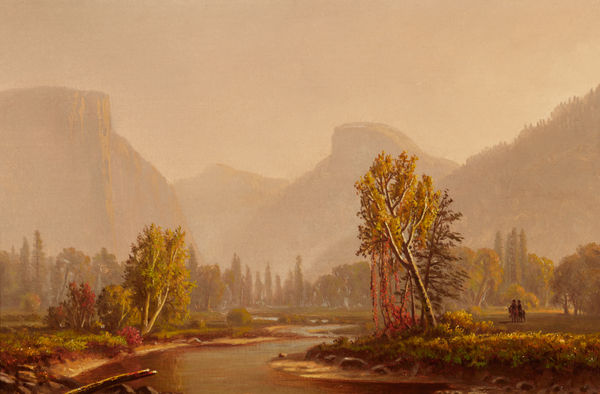 William Lewis Marple - Riding Through Yosemite, c. 1870s