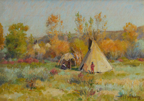 Joseph Henry Sharp, Crow Camp, Little Big Horn, Montana, d. 1903