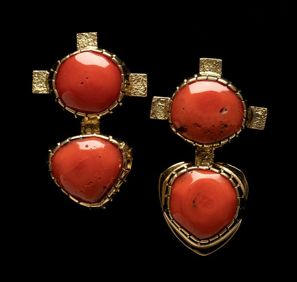 Yazzie Johnson and Gail Bird, Earrings, d. 2024