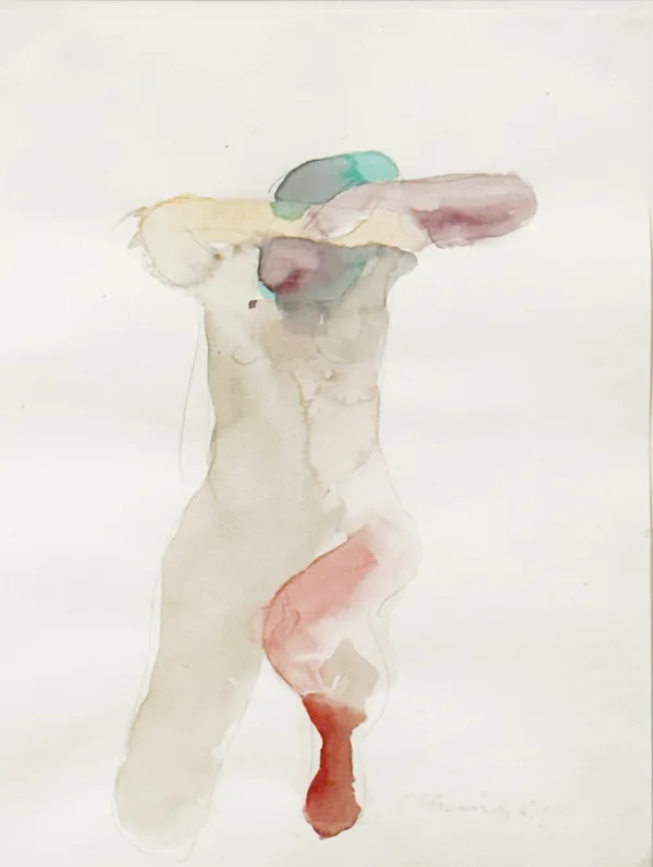 Nathan Oliveira, Kneeling Nude, 1961