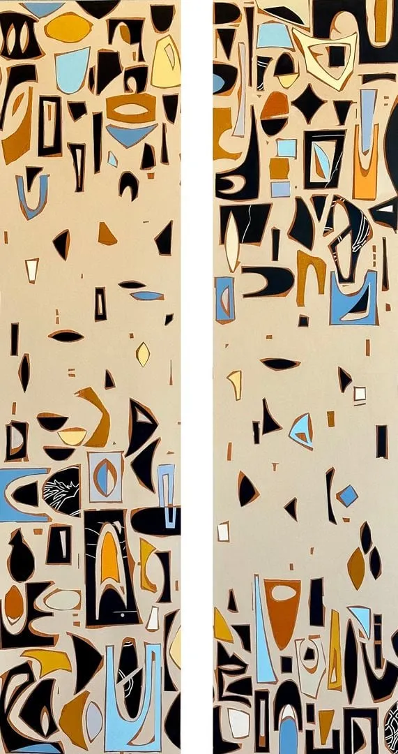 Fernando Reyes, Cosmopolitan (diptych), 2022