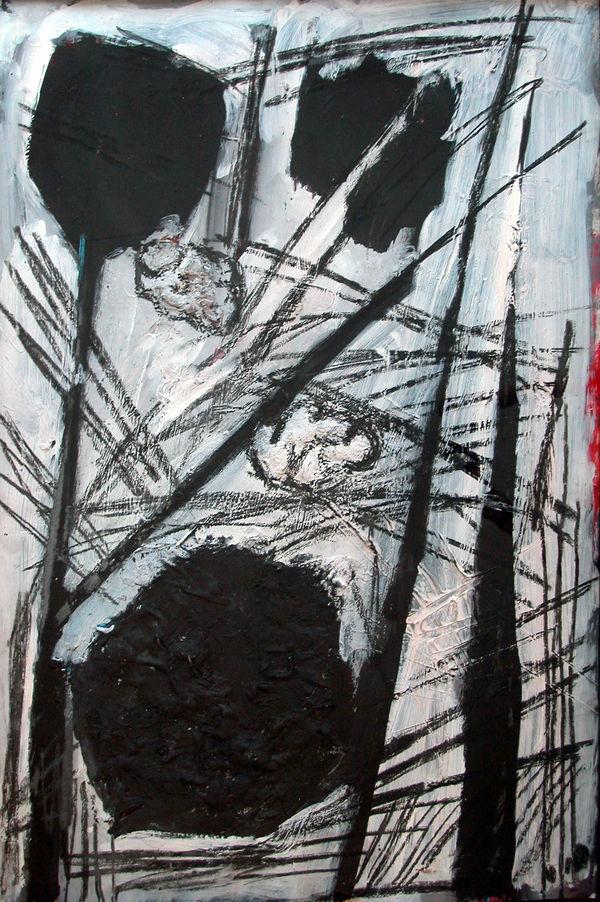 Omari RA, Silver and black composition, N.D.