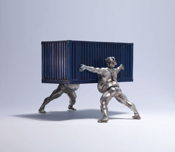 David Mach RA It Takes Two, 2002 Silver 12.5 x 15.5 x 17.5 cm 4 7/8 x 6 1/8 x 6 7/8 in Edition 5 of 12