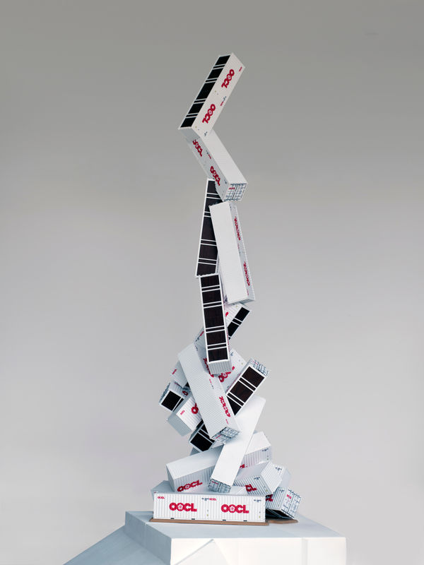 David Mach RA Stack, Chiswick Roundabout Maquette, 2022 Model 220 x 64 x 58 cm 86 5/8 x 25 1/4 x 22 7/8 in Unique