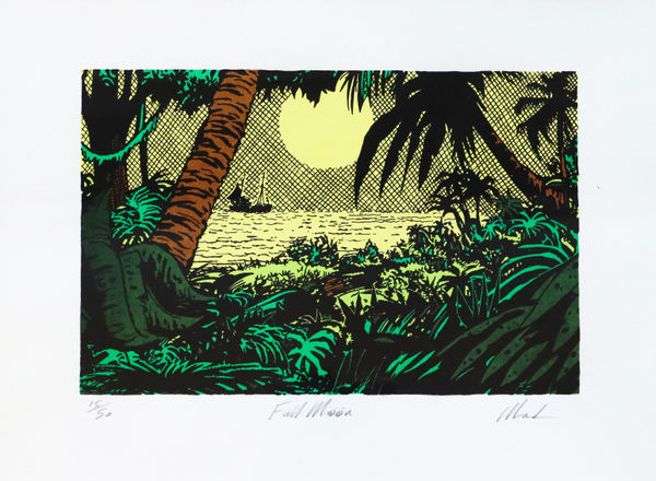 David Mach RA Full Moon, 2021 Screenprint 43 x 53 cm (Framed) Image Size: 29.5 x 19.5 cm 11 5/8 x 7 5/8 in Edition 15 of 50