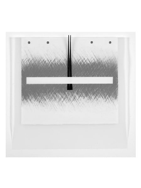 Ann Christopher RA Marks on the Edge of Space 4, 2009 Conte graphite mylar & aluminium 46 x 47 cm Unique