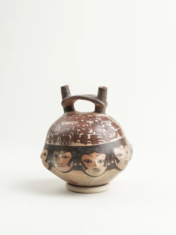 Nazca Culture, A Nazca Double Spout Stirrup Vessel, circa 400 - 600 AD