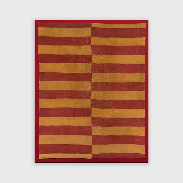 Nazca Culture, Striped Tunic, Nazca/Huari Red and Yellow/Green, circa 200 AD