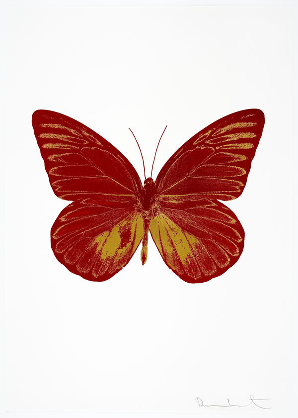 Damien Hirst, The Souls I - Chilli Red/Oriental Gold, 2010