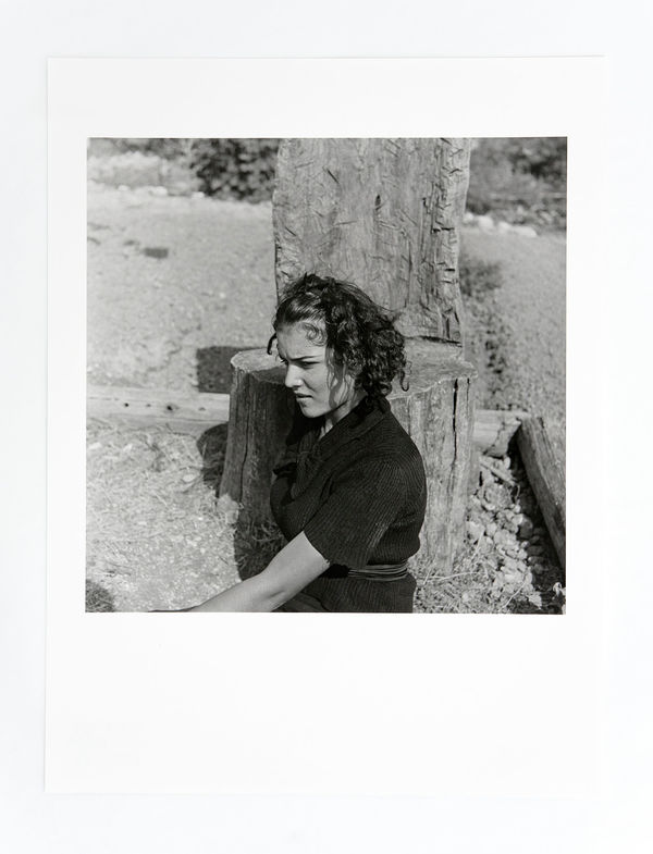 Dora Maar, Inès Sassier in an Olive Tree Trunk Armchair - Hôtel Vaste Horizon Mougins (Inès Sassier dans un Fauteuil en Tronc D’Olivier - Hôtel Vaste Horizon Mougins) Summer 1937, 2022