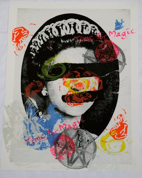 Jamie Reid Liberty (Black), 2011 Inkjet base print on 310 gsm Hahnemuhle ‘German Etching’ Paper with acrylic screen print additions. Signed, numbered and titled by the artist. Sheet size 112 x 82.4 cm. Sheet size 44.1 x 32.4 in ed.2/10