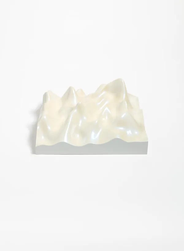 Peter Saville, Unknown Pleasure, Irodin 219, Rutile lilac pearl on white background, 2015