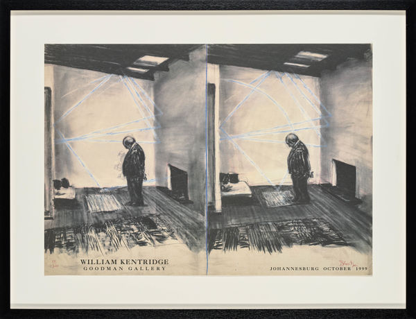 William Kentridge, William Kentridge, Goodman Gallery, Johannesburg, October 1999, exhibition poster [1], 1999