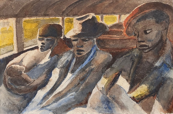 Gerard Sekoto, The Travellers, 1940/1