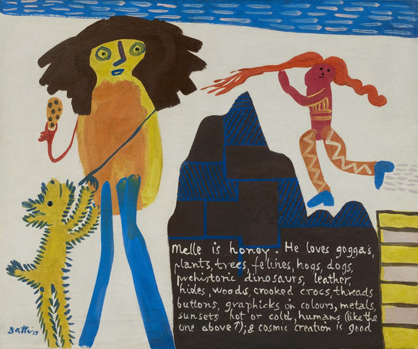 Walter Battiss Melle is honey…, c.1975 signed oil on canvas 51 x 60 cm