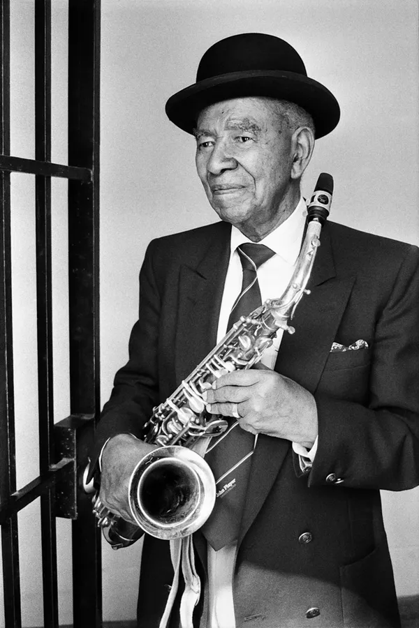 Alf Kumalo, Peter Rezant, leader of the Merry Blackbirds jazzband, c.1960s