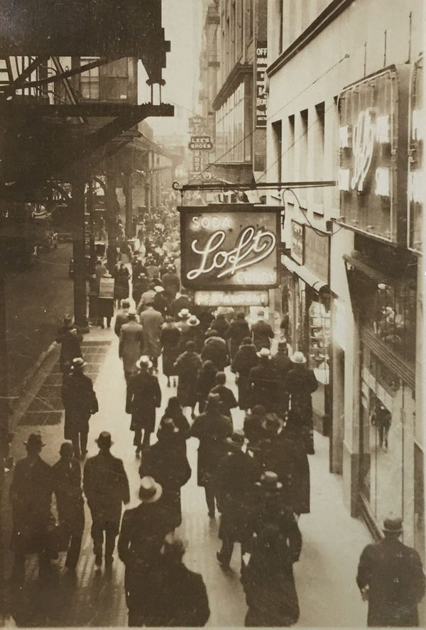 Fred Zinnemann, Untitled [Loft sign on street], n.d.