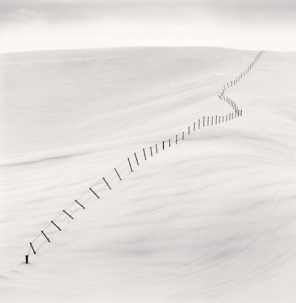 Michael Kenna, Hillside Fence, Study 7, Teshikaga, Hokkaido, Japan, 2016