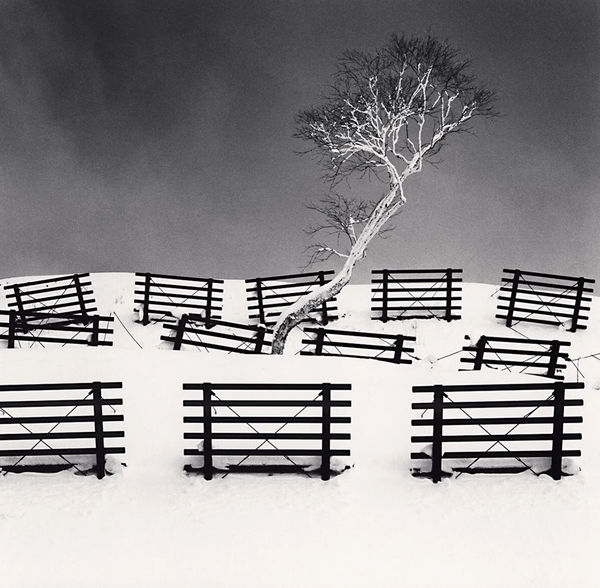 Michael Kenna, Dakekenba and Snow Barriers, Hokkaido, Japan., 2020
