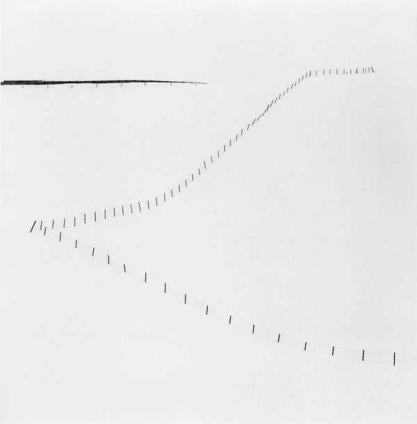 Michael Kenna, Hillside Fence, Study 6, Teshikaga, Hokkaido, 2007