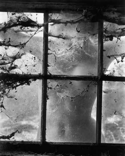 Wynn Bullock, Woman Behind Cobwebbed Window, 1955