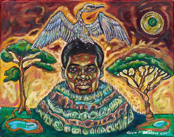 Kevin Blythe Sampson Chiuta, 2020 Acrylic on canvas 16 x 20 in. 40.6 x 50.8 cm