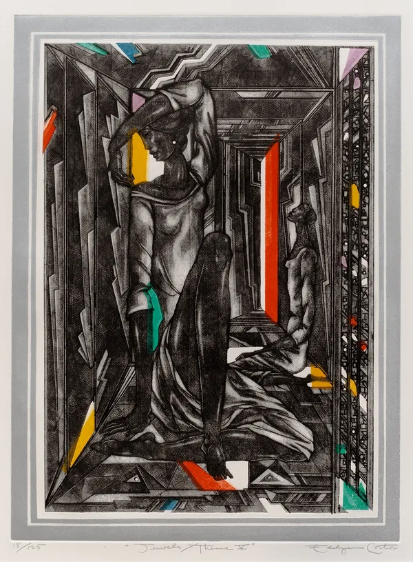 Eldzier Cortor, Jewels Theme V., 1985