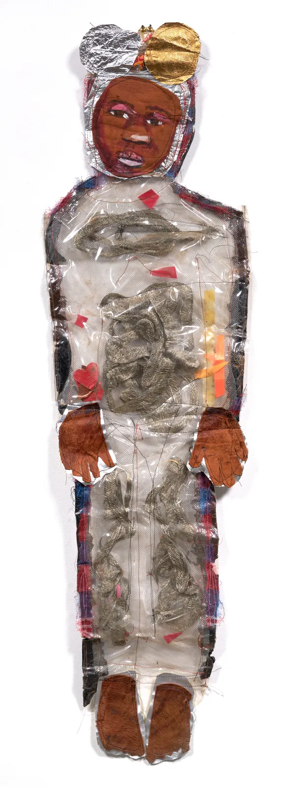 Marita Dingus Anthony Tightly Wrapped, 2004 Mixed media and found objects 45 x 13 x 1/2 in. 114.3 x 33 x 1.3 cm