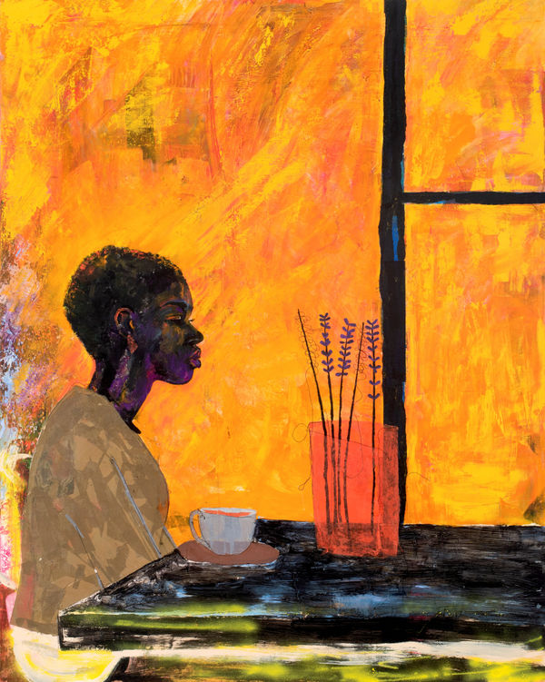 Eustace Mamba Lavender Tea , 2024 Mixed Media 48 x 36 in. 121.9 x 91.4 cm