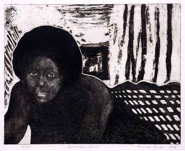 Emma Amos American Girl, 1974 Etching on paper 22 x 30 in. 55.9 x 76.2 cm 34 of 35
