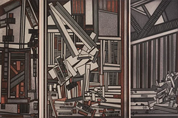 Mavis Pusey Within Manhattan, 1970, c. Color etching and aquatint 24 x 35 1/2 in. 61 x 90.2 cm