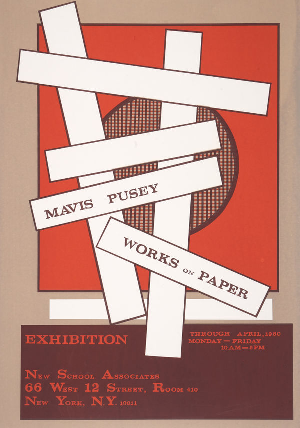 Mavis Pusey, Poster for Exhibition at the New School in 1980, 1980