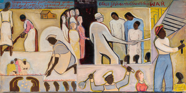Thelma Johnson Streat, The Negro in Professional Life (Mural Study Featuring Women in the Workplace), 1945