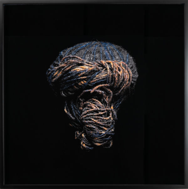 Ombré Locs no. 1, 2020 Impression au jet d'encre sur papier photographique 100% coton de qualité archive / Pigment ink on cotton rag Stephane Alexis 25 x 25 " 63.5 x 63.5 cm Ed. 2