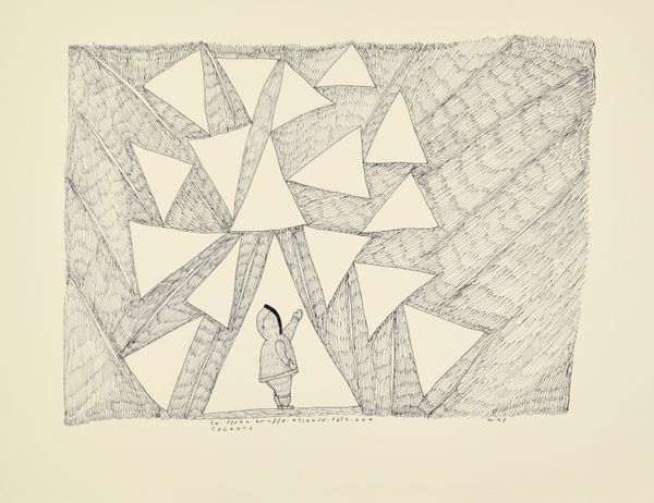 Untitled (032-5373), 1999- 2000 encre / ink Napachie Pootoogook 20 1/8 x 24 1/8 in 50.9 x 61.1 cm