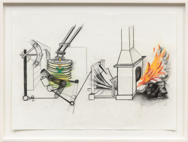 Ericka Beckman, Study for Cinderella’s Basement (from 1985 notebook), 2015