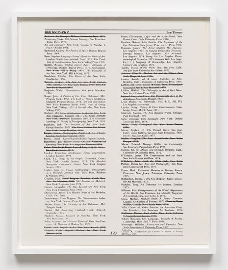 Lew Thomas, BIBLIOGRAPHY 2, 1977 reprinted from Art Contemporary, Volume 2, number 4, 1978