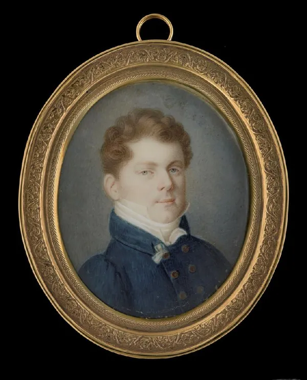 Russian School, Prince Vasily Sergeevich Golitsyn (1792-1856) wearing a blue coat and a ribbon of the Royal Swedish Order of the Sword, Knight Class, c. 1825