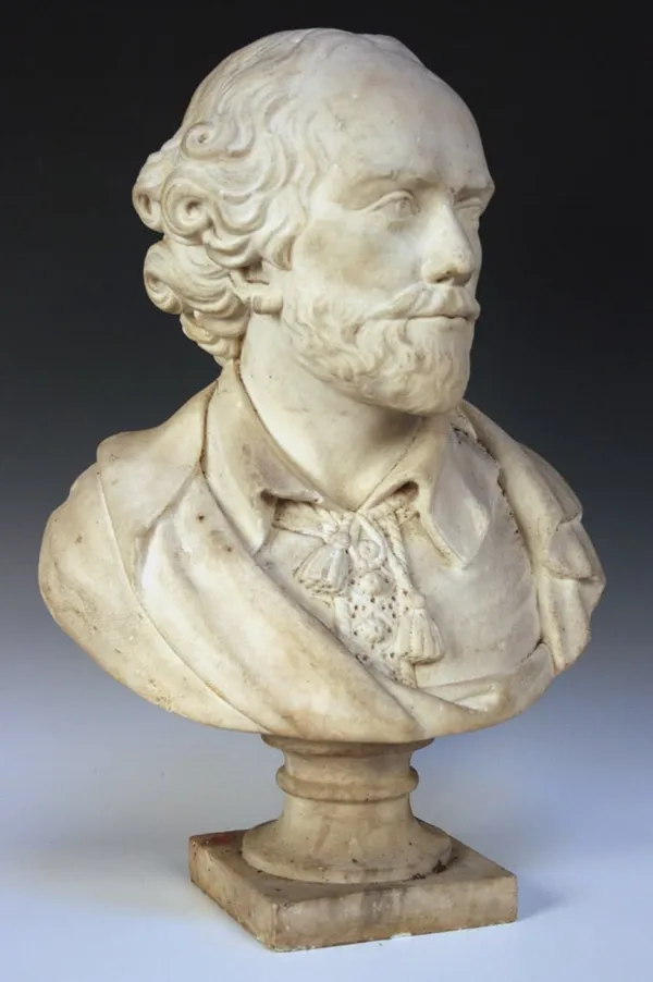 After Louis Francois Roubiliac, Portrait Bust of William Shakespeare, 18th Century