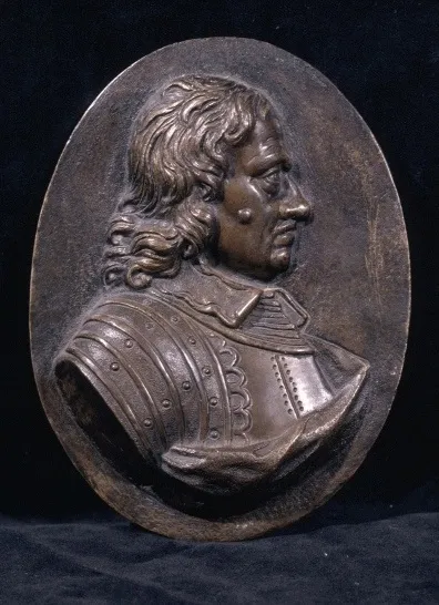 After Louis Francois Roubiliac, A Bronze Portrait Relief of Oliver Cromwell (1599-1658), 1750s