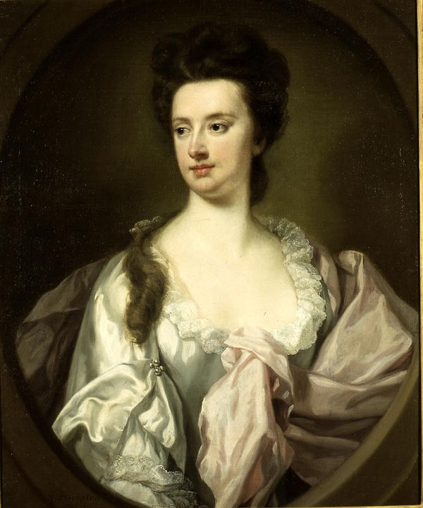 George Knapton, Portrait of a Lady in a Mauvre Wrap, 1740s