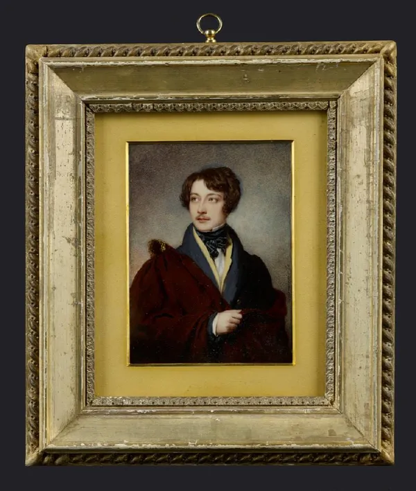 Sir William John Newton, Portrait minature of Captain James Ogilvy Fairlie (1809-70) of Coodham, Ayrshire, 1827